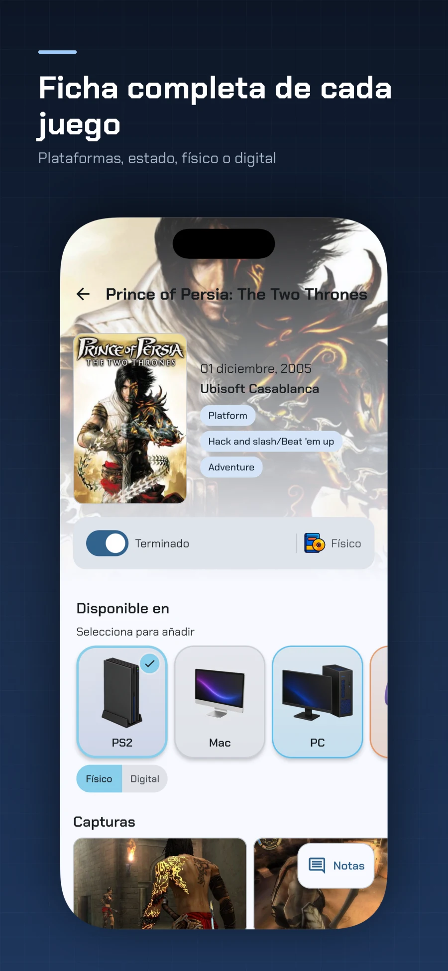 Ficha detallada de un videojuego