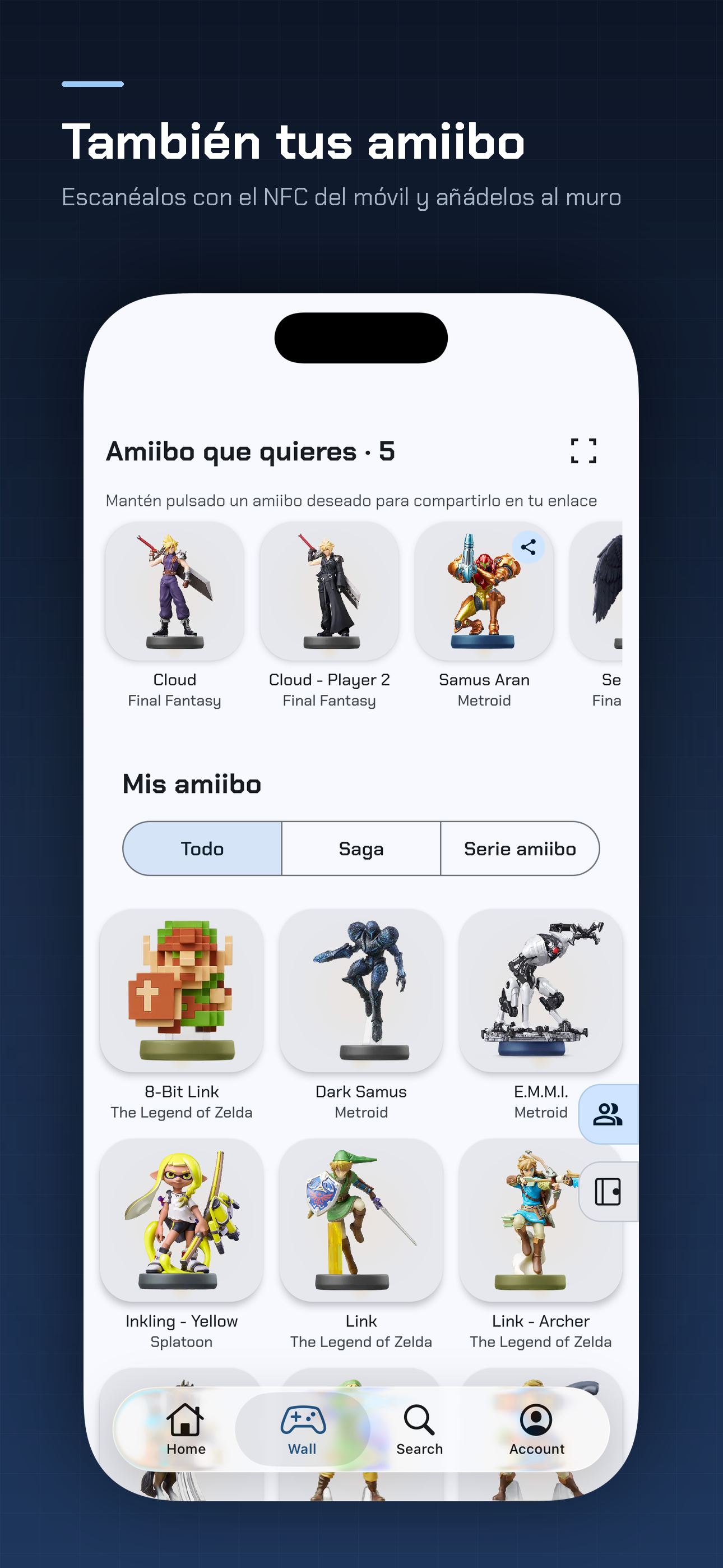 Colección de amiibos en GameWall